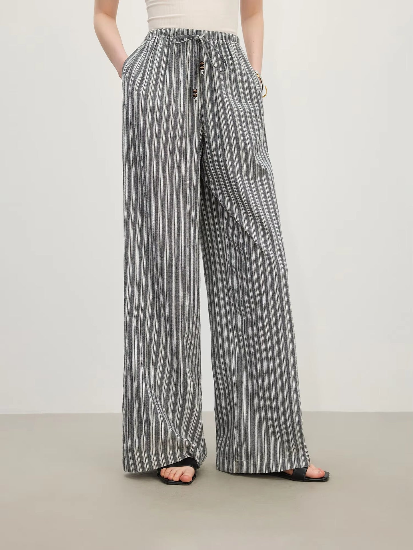 Harper Striped Wide-Leg Pants