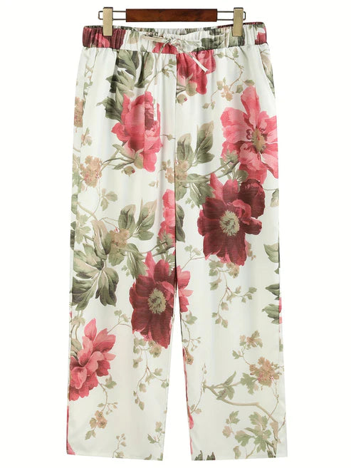 Flora Satin Wide-Leg Pants