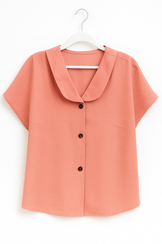 Coral Cove Notch-Collar Blouse
