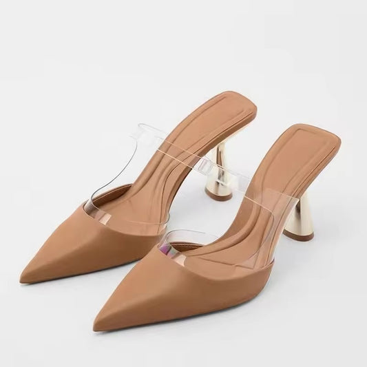 Serene Clear Strap Mules