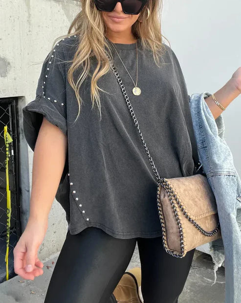 Reese Studded Oversized Tee
